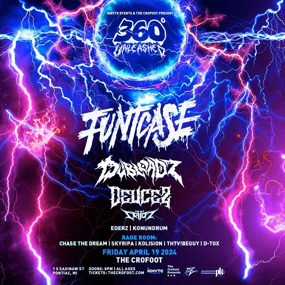 Event flyer for a show lit by Sacred Lasers, photo 48