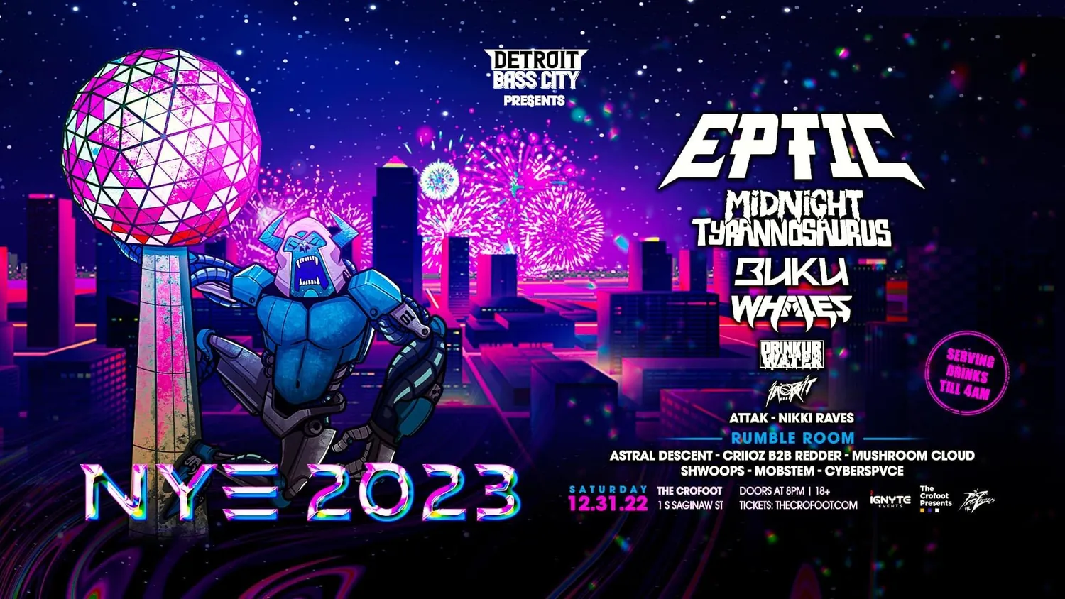 Event flyer for a show lit by Sacred Lasers, photo 55