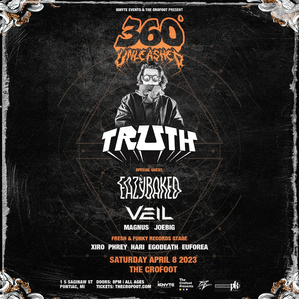 Event flyer for a show lit by Sacred Lasers, photo 3