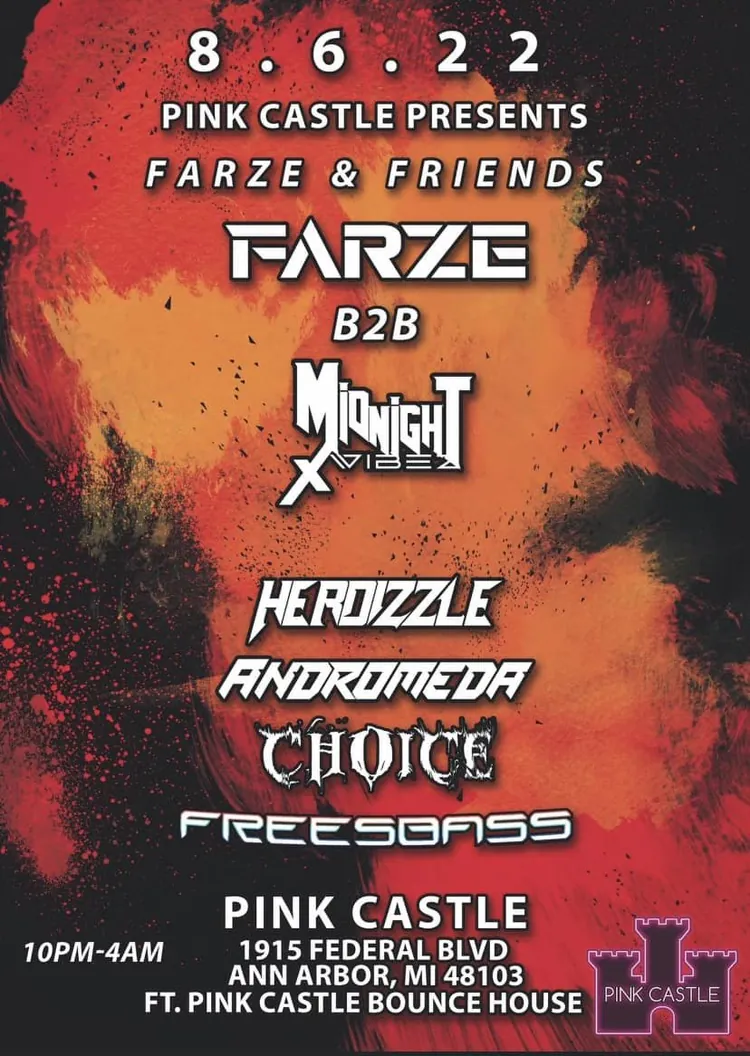 Event flyer for a show lit by Sacred Lasers, photo 59
