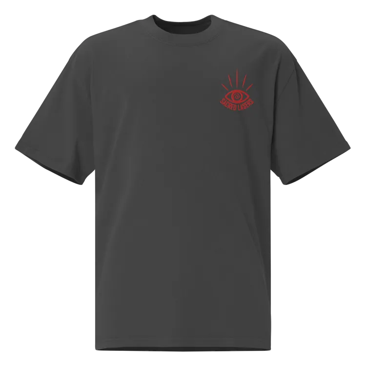Embroidered Oversized Faded T-Shirt