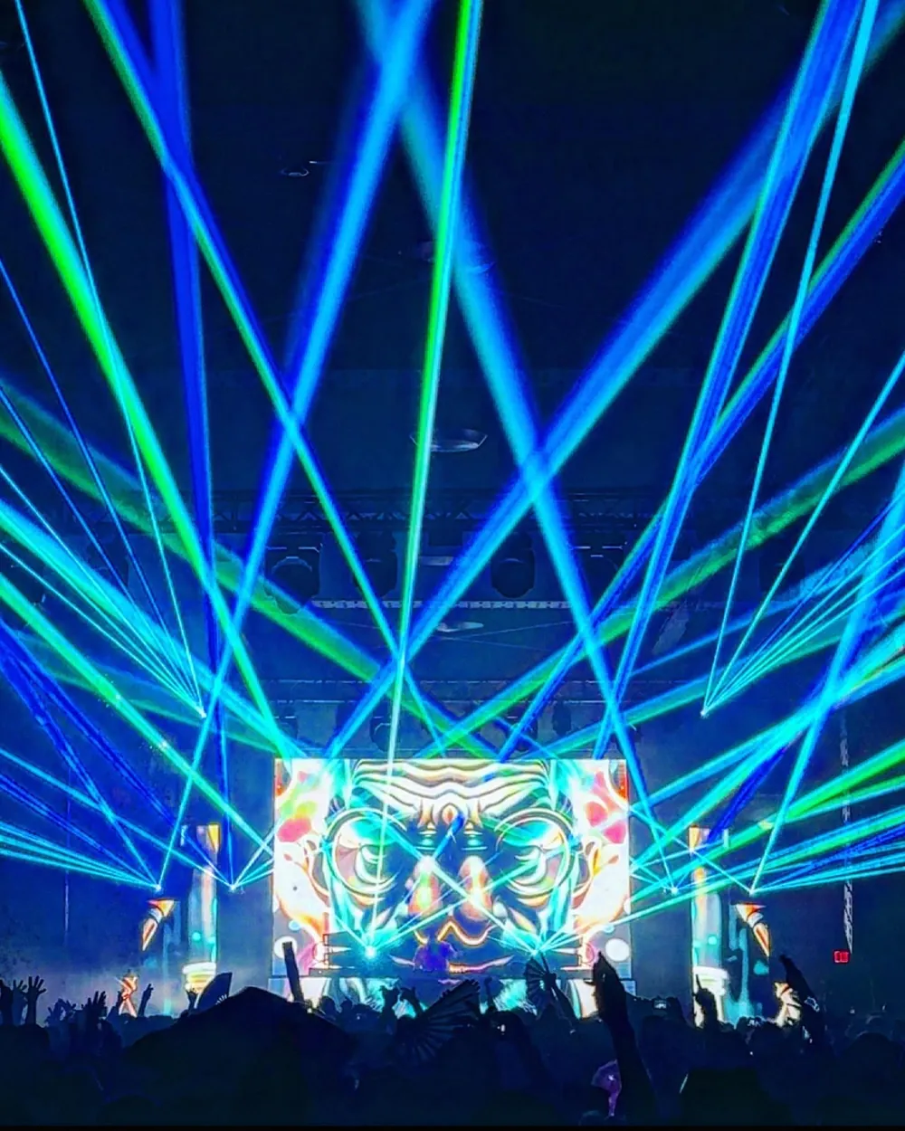 Laser show at Russell Industrial Center in Detroit, photo 22