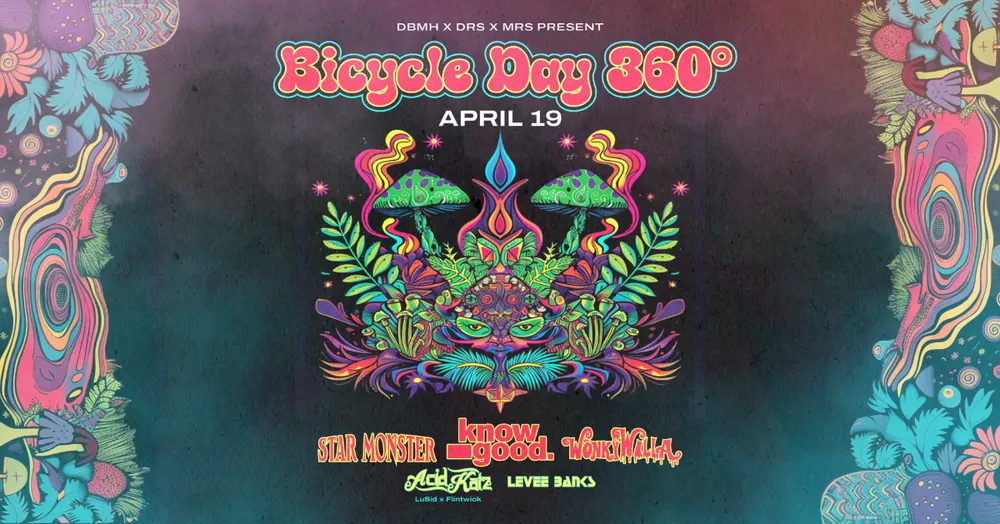 Event flyer for a show lit by Sacred Lasers, photo 66