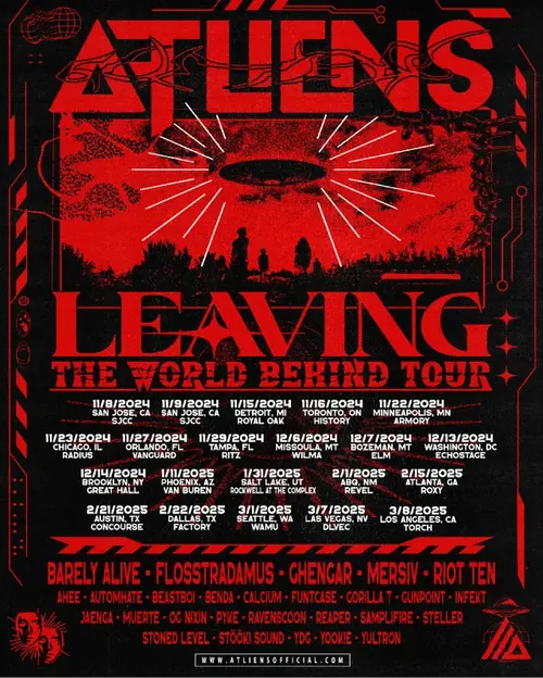 Event flyer for a show lit by Sacred Lasers, photo 76