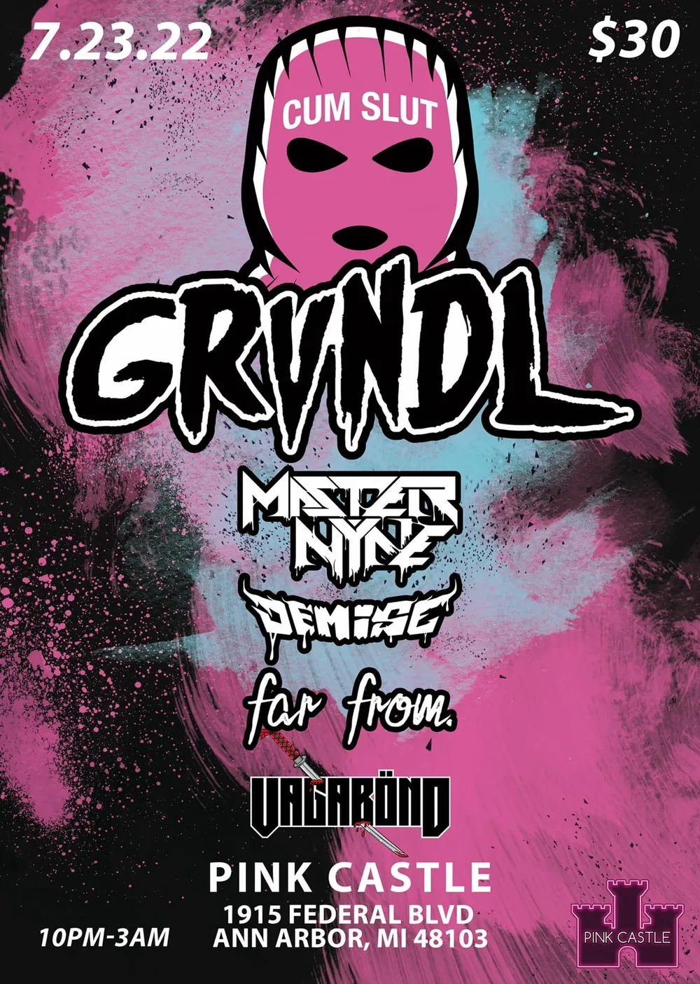 Event flyer for a show lit by Sacred Lasers, photo 10