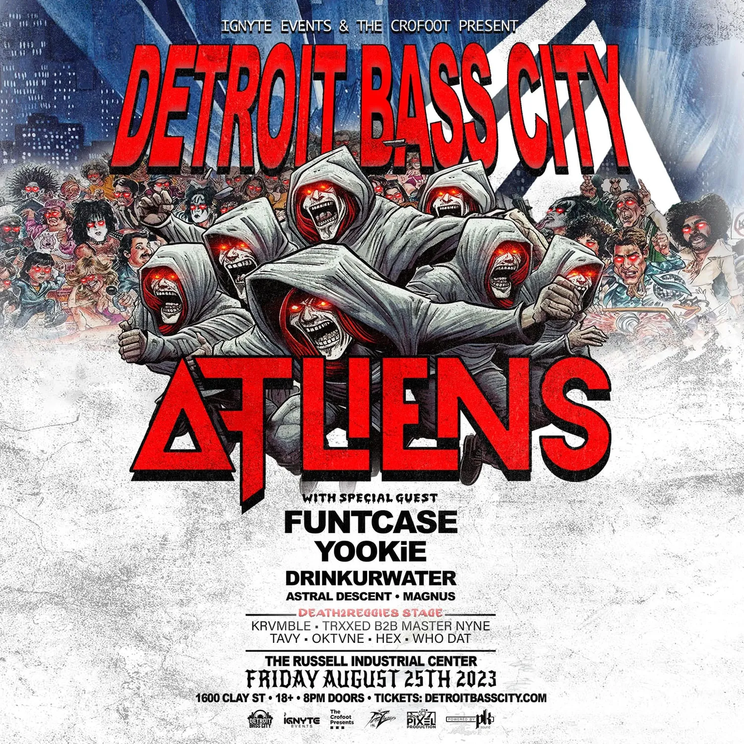 Event flyer for a show lit by Sacred Lasers, photo 64