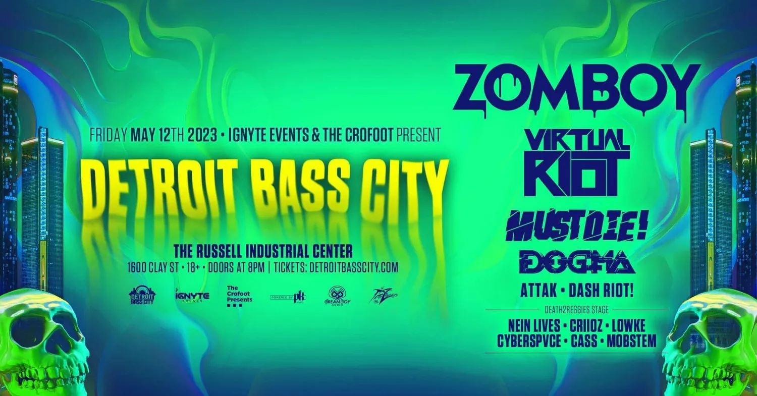 Event flyer for a show lit by Sacred Lasers, photo 23