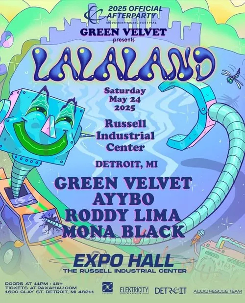 Event flyer for a show lit by Sacred Lasers, photo 46