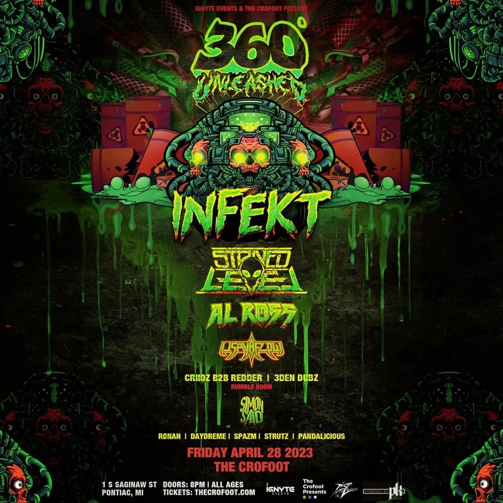 Event flyer for a show lit by Sacred Lasers, photo 28
