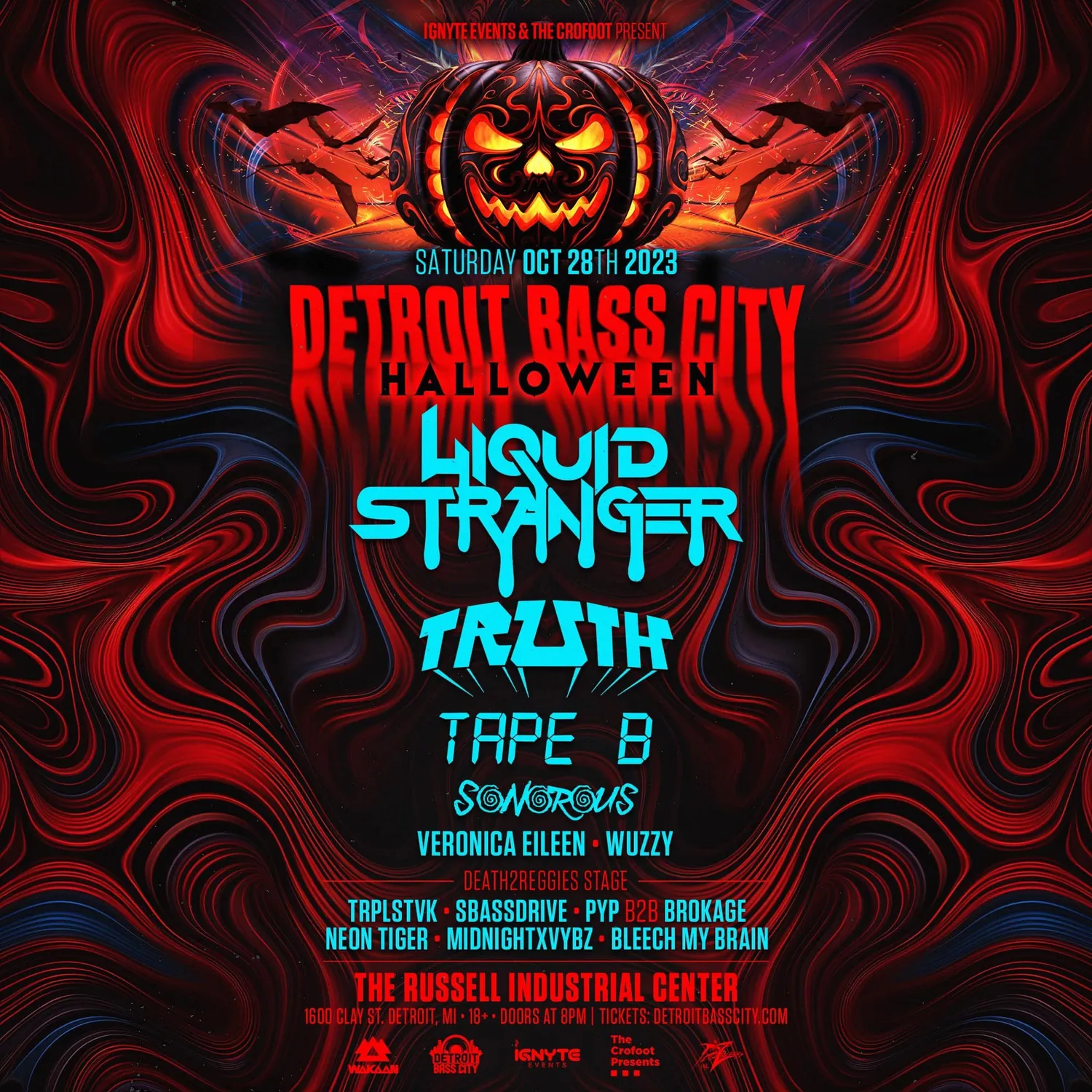 Event flyer for a show lit by Sacred Lasers, photo 19
