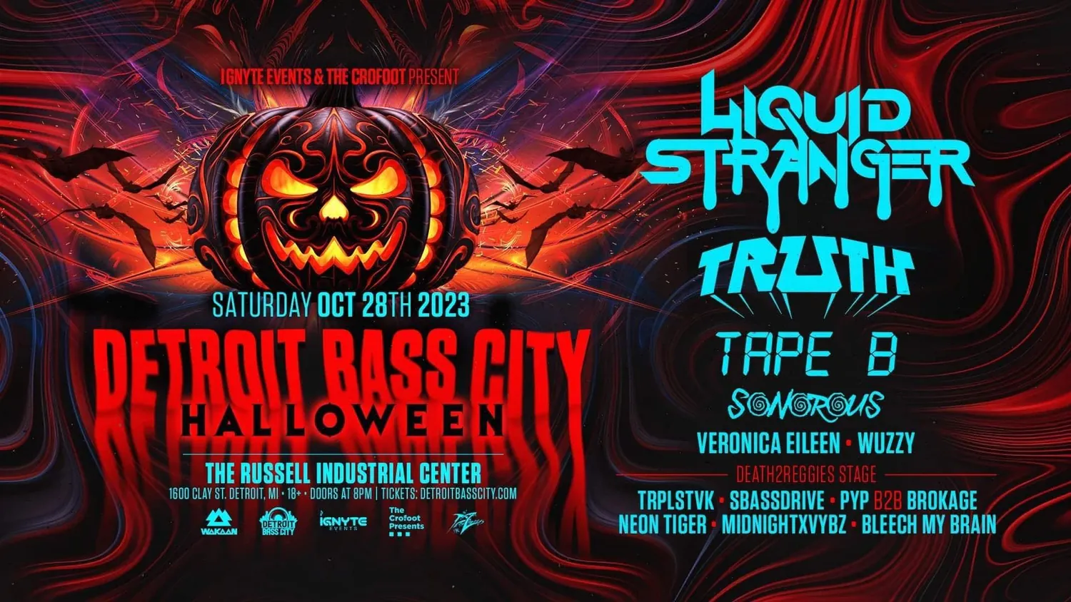 Event flyer for a show lit by Sacred Lasers, photo 53