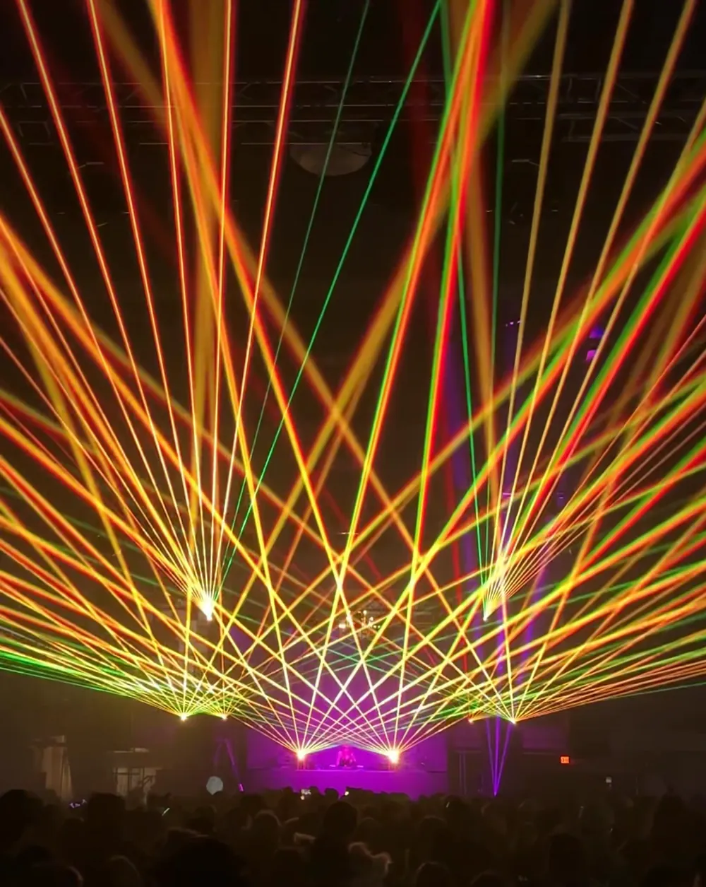 Laser show at Russell Industrial Center in Detroit, photo 7