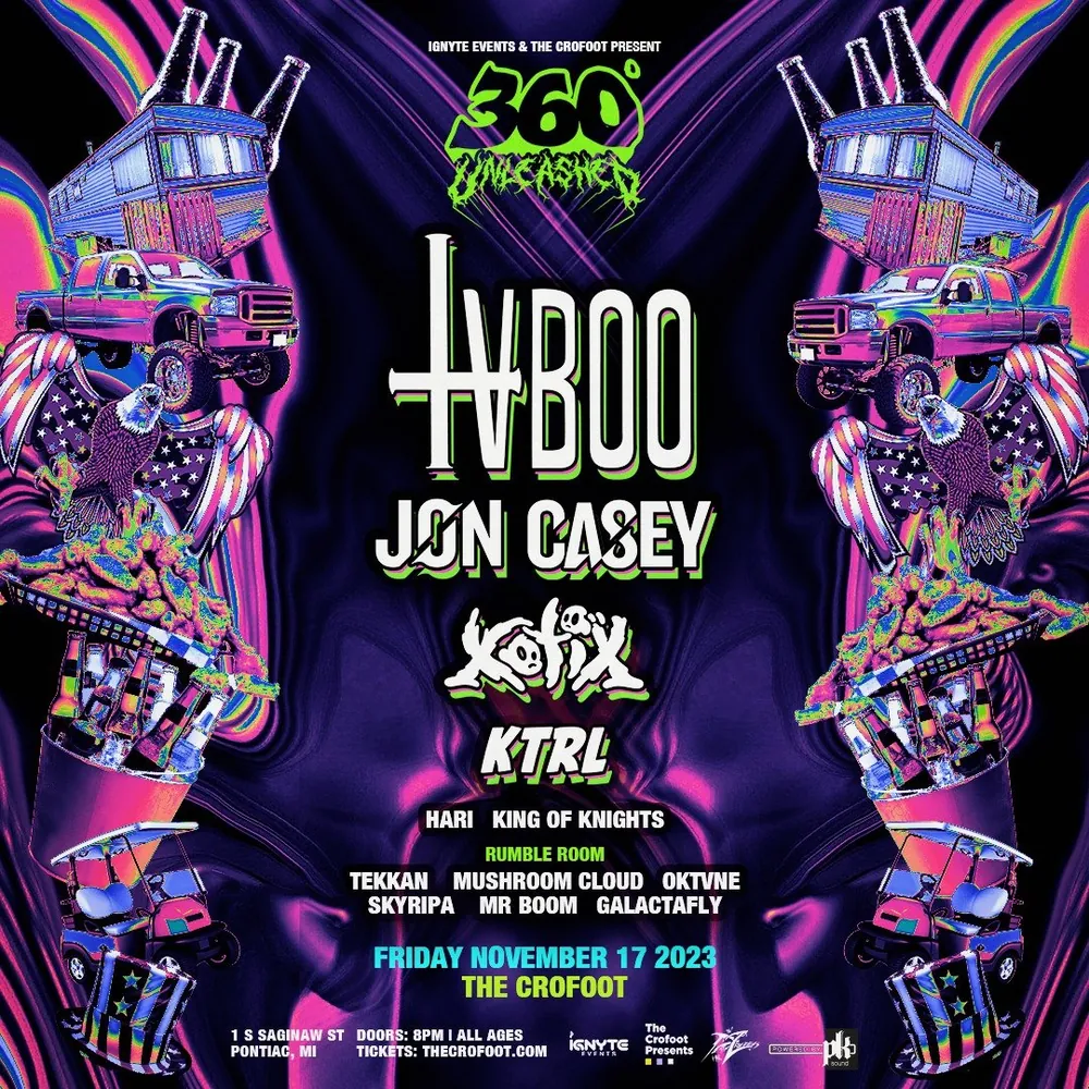 Event flyer for a show lit by Sacred Lasers, photo 95