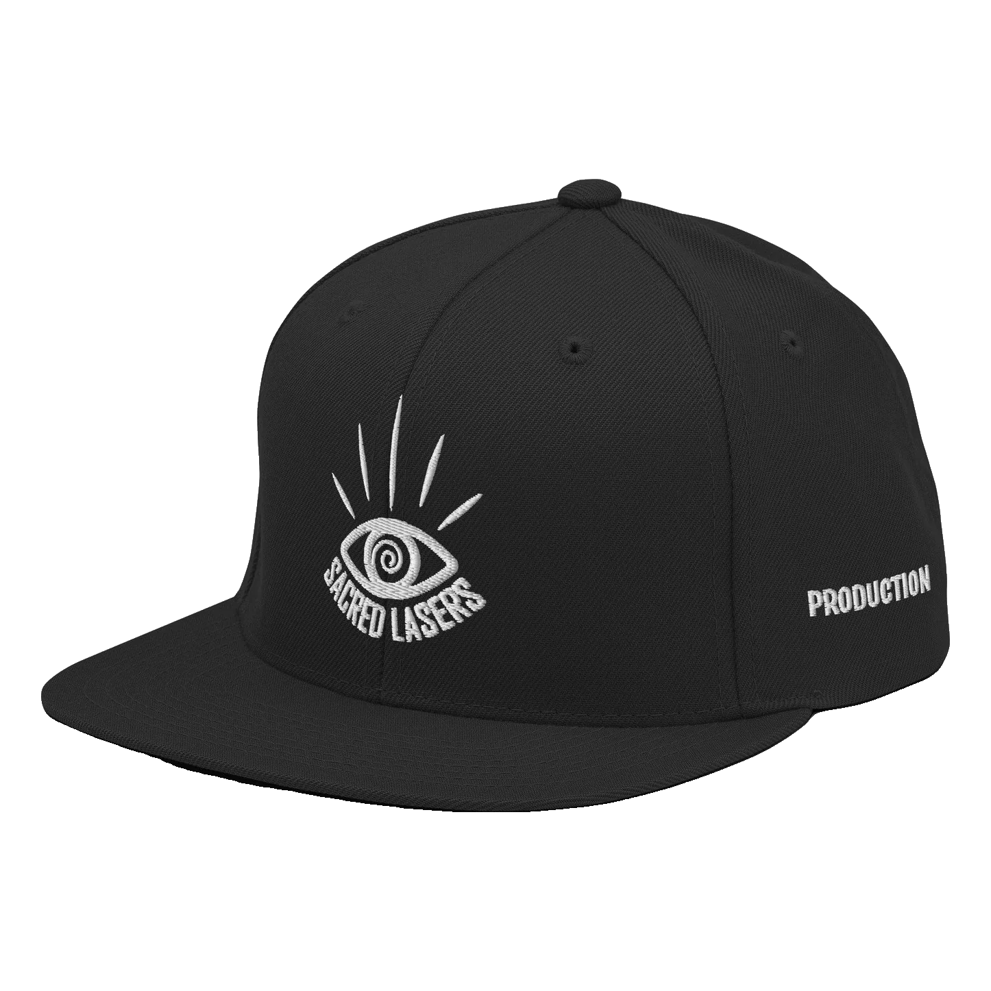 Embroidered Snapback Flat-Bill Hat